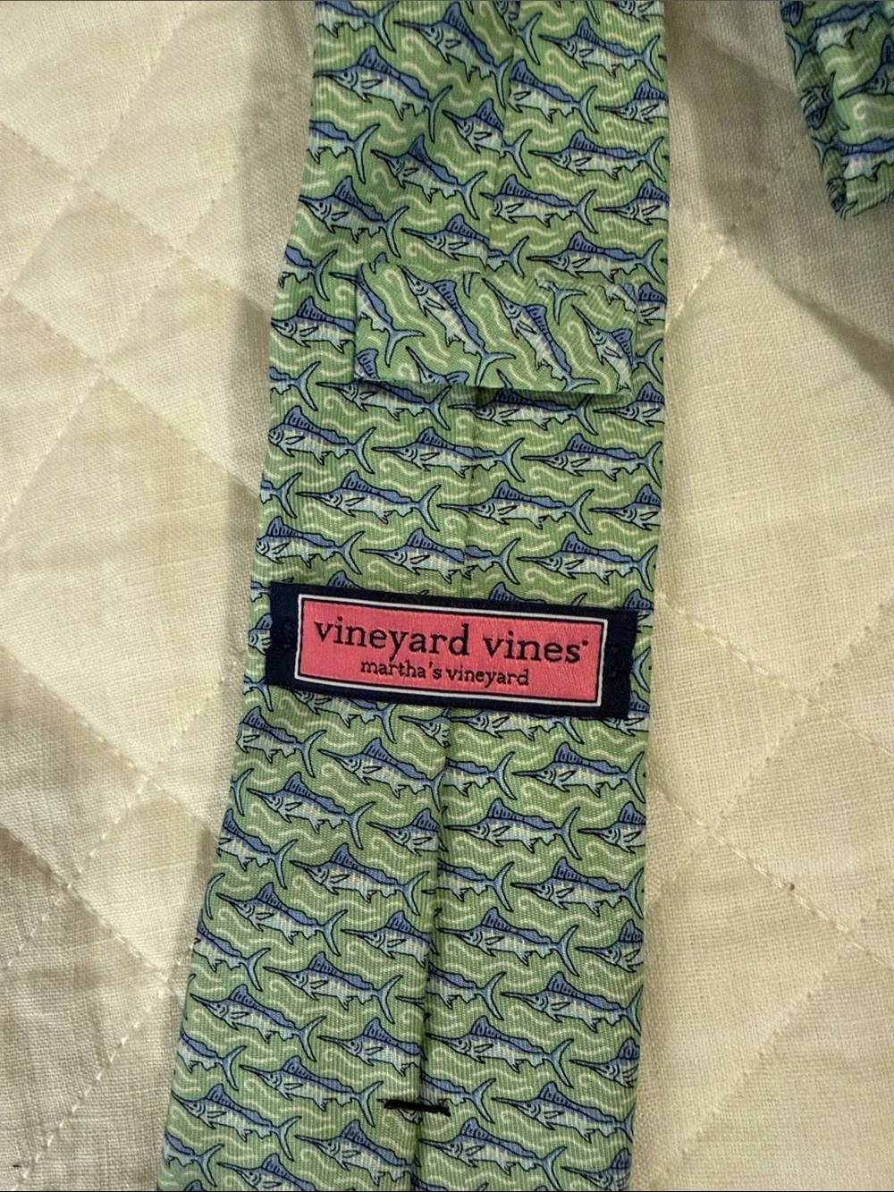 Vineyard vines youth Green Marlin Silk Tie